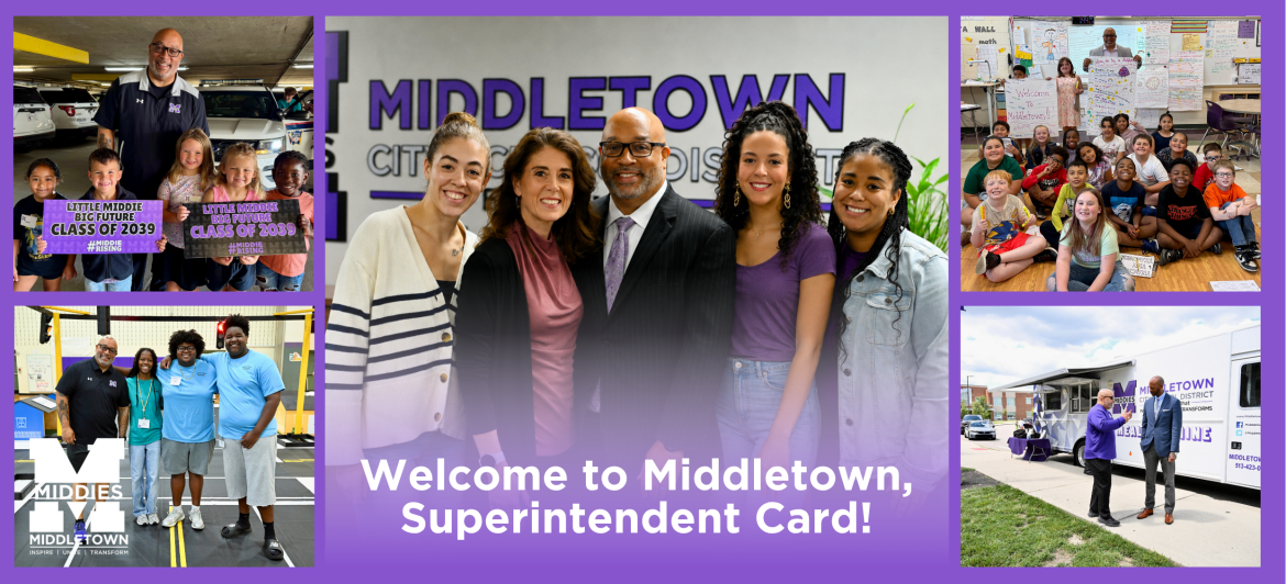 Superintendent Card with his family and community members